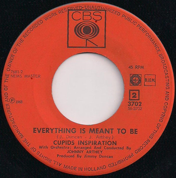 Cupid's Inspiration : My World (7", Single)