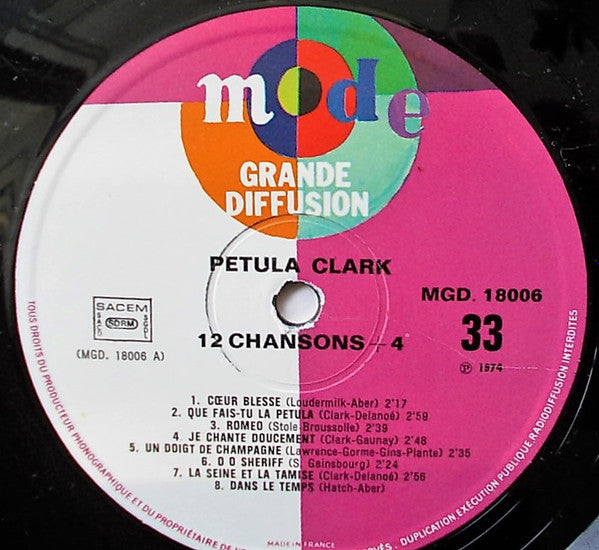 Petula Clark : Petula Clark - 12 Chansons + 4 (LP, Comp)