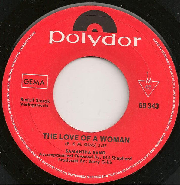 Samantha Sang : The Love Of A Woman (7")