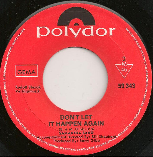 Samantha Sang : The Love Of A Woman (7")