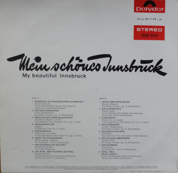 Various : Mein Schönes Innsbruck (LP, Comp)