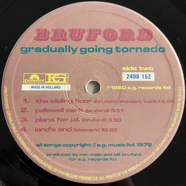 Bruford : Gradually Going Tornado (LP, Album)