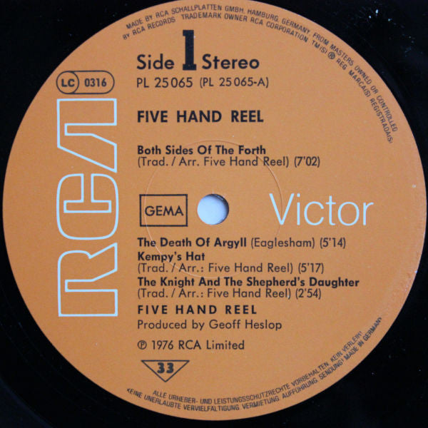 Five Hand Reel : Five Hand Reel  (LP)