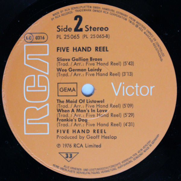 Five Hand Reel : Five Hand Reel  (LP)