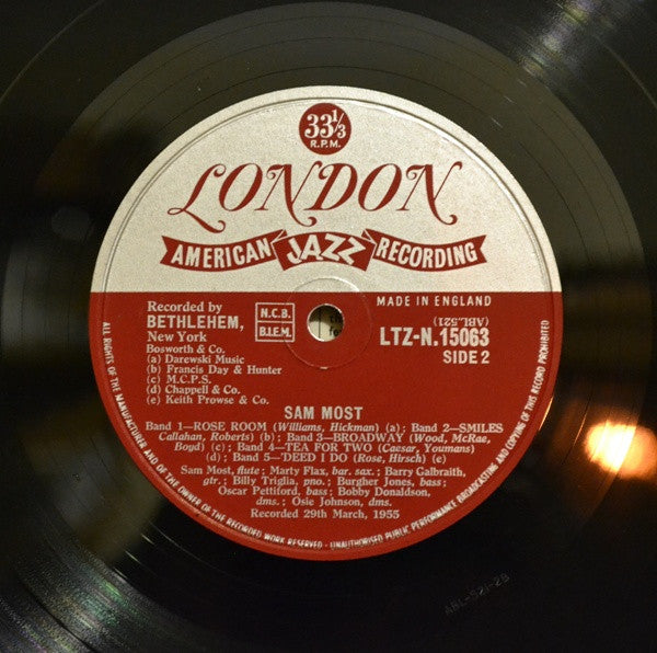 Sam Most Sextet : I'm Nuts About The Most....Sam That Is! (LP)