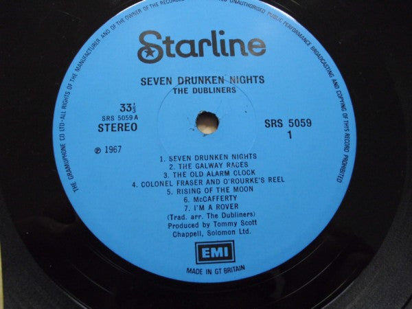 The Dubliners : Seven Drunken Nights (LP, Album, RE)