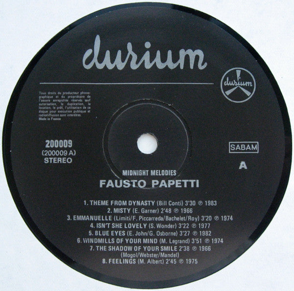 Fausto Papetti : Midnight Melodies (LP, Comp)