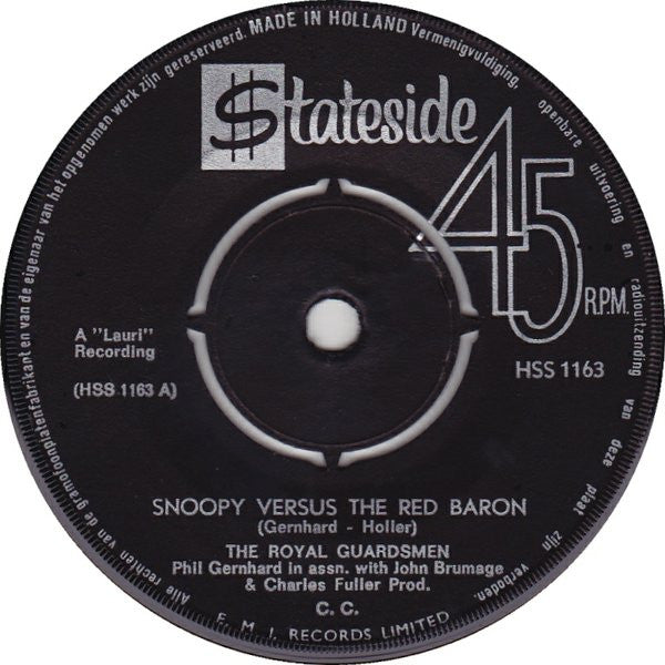 The Royal Guardsmen : Snoopy Versus The Red Baron / I Needed You (7")
