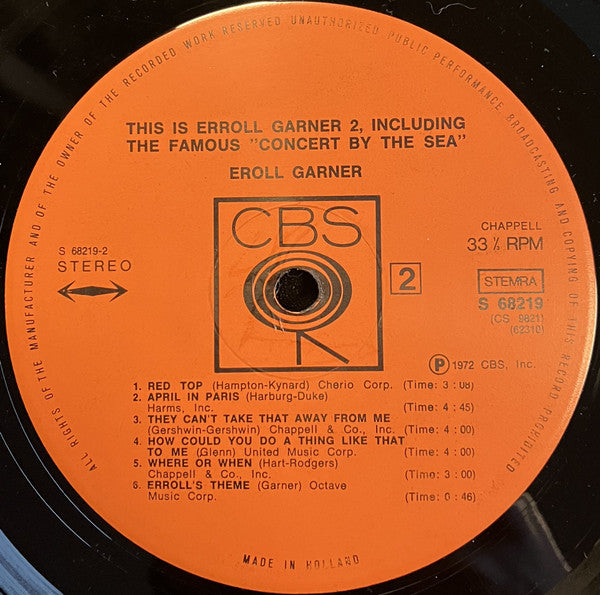 Erroll Garner : This Is Erroll Garner 2, Including The Famous »Concert By The Sea« (2xLP, Comp, Gat)