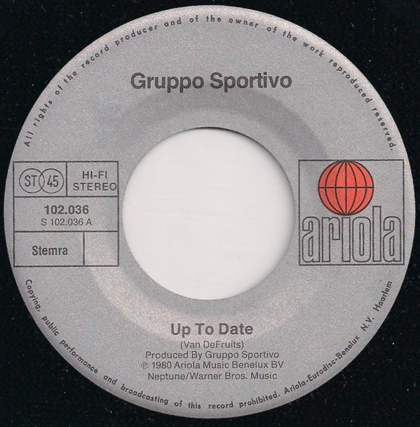 Gruppo Sportivo : Up To Date (7", Single)