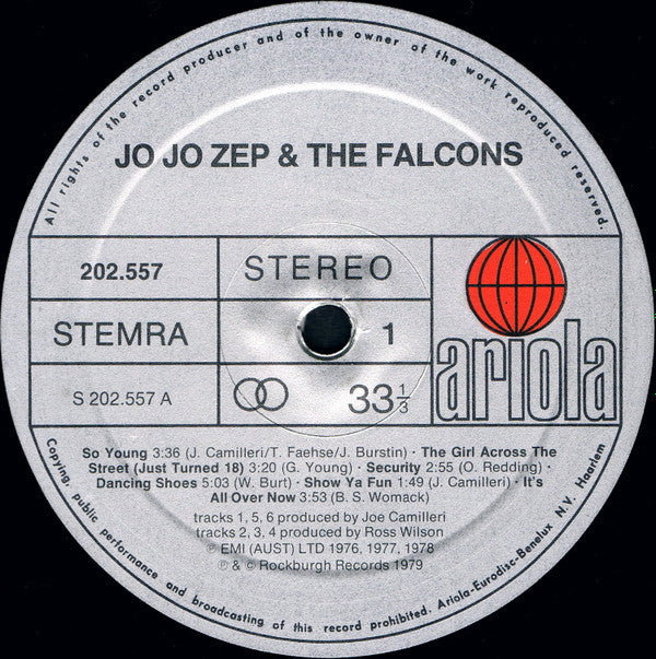 Jo Jo Zep And The Falcons : Jo Jo Zep And The Falcons (LP, Album)