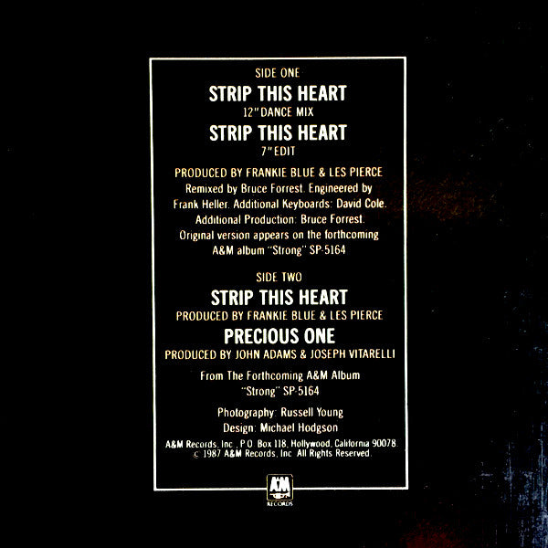 John Adams (3) : Strip This Heart (12")