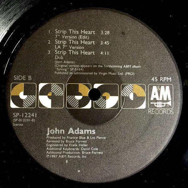 John Adams (3) : Strip This Heart (12")