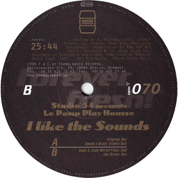 Studio 54 Presents Le Pamp Play Housse : I Like The Sounds (12", Single)