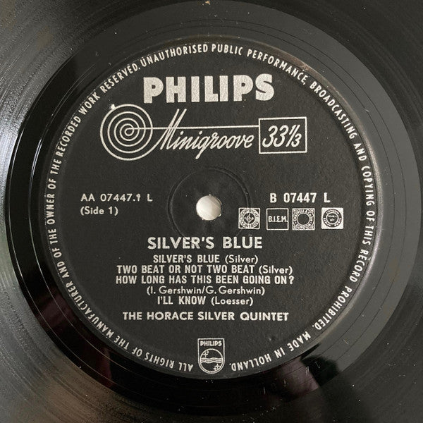 The Horace Silver Quintet : Silver's Blue (LP, Album)