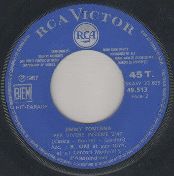 Jimmy Fontana : La Mia Serenata / Per Vivere Insieme (7", Single, Mono)
