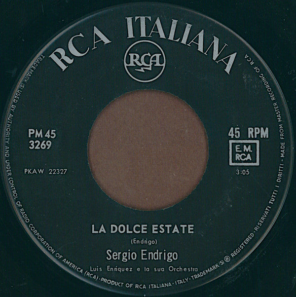 Sergio Endrigo : La Dolce Estate (7")