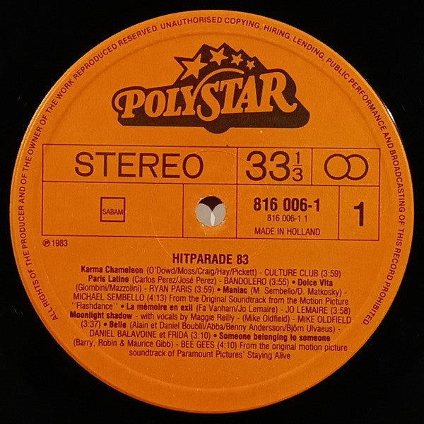 Various : Hitparade 83 (LP, Comp)