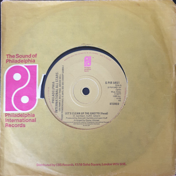 Philadelphia International All Stars : Let's Clean Up The Ghetto (7", Single)
