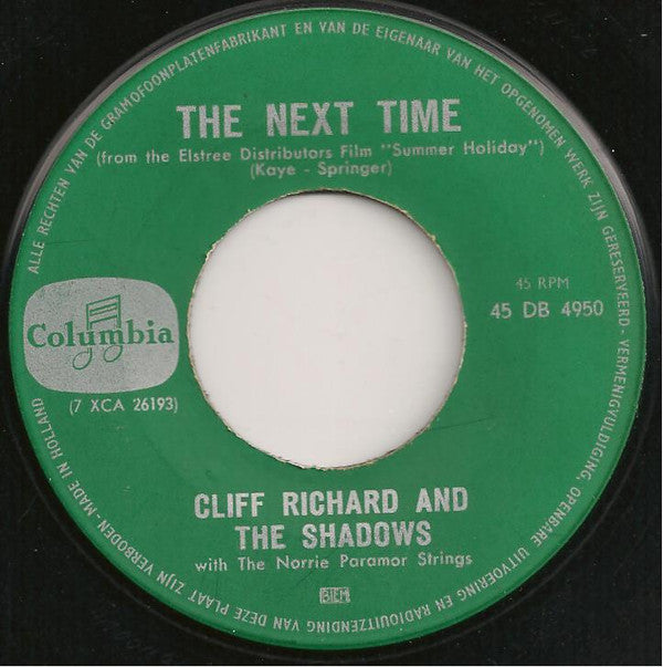Cliff Richard & The Shadows : Bachelor Boy (7", Single)
