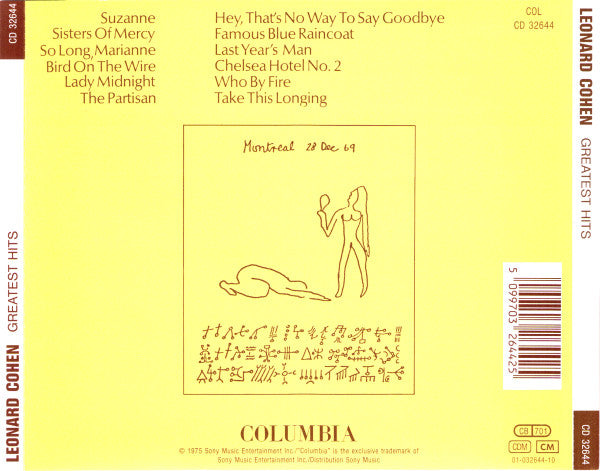 Leonard Cohen : Greatest Hits (CD, Comp, RE)