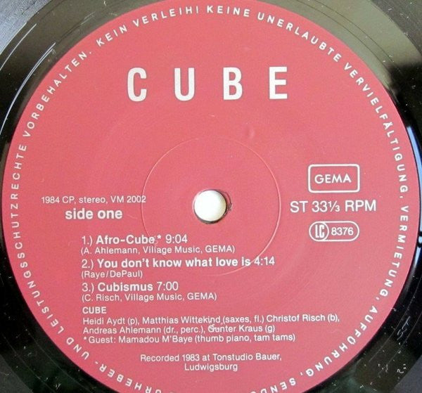 Cube (28) : Cube (LP, Album)