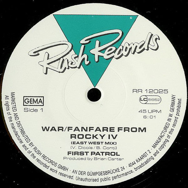 First Patrol / Patrol Orchestra : Fanfare From Rocky IV / Pioneer II (12", Maxi)