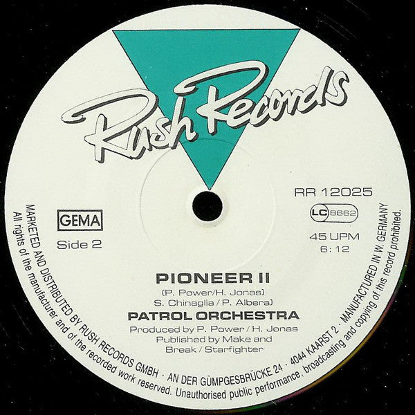 First Patrol / Patrol Orchestra : Fanfare From Rocky IV / Pioneer II (12", Maxi)