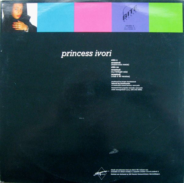 Princess Ivori : Wanted (Mantronix Remix) (12")