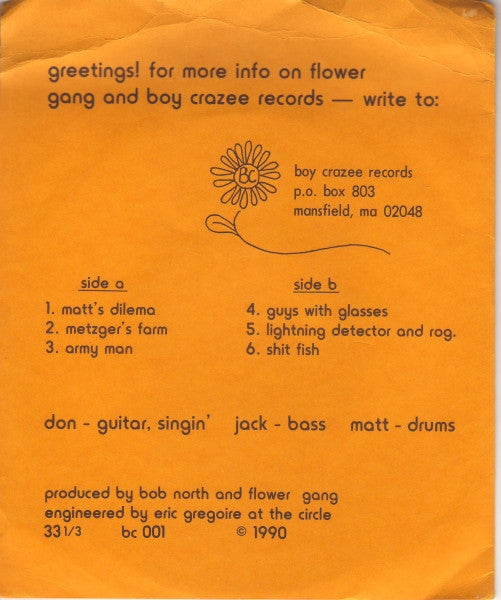 Flower Gang : Guys With Glasses (7", EP, Num)