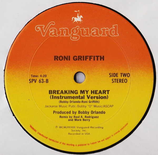 Roni Griffith : Breaking My Heart (12")