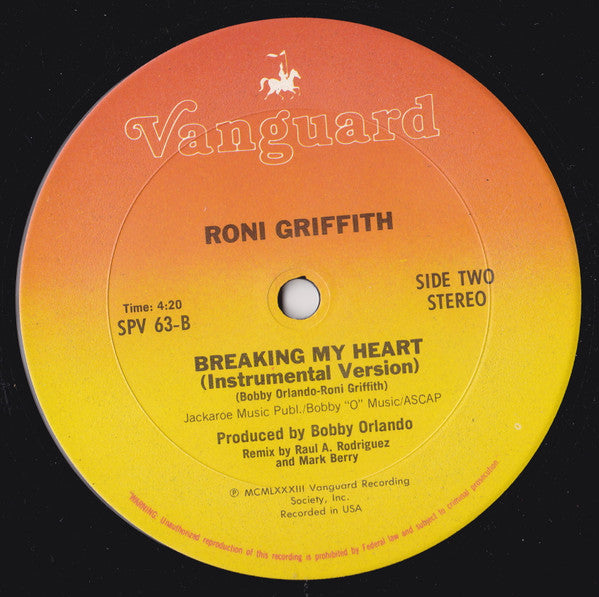 Roni Griffith : Breaking My Heart (12")