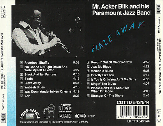 Acker Bilk And His Paramount Jazz Band : Blaze Away (CD, Album, RP)