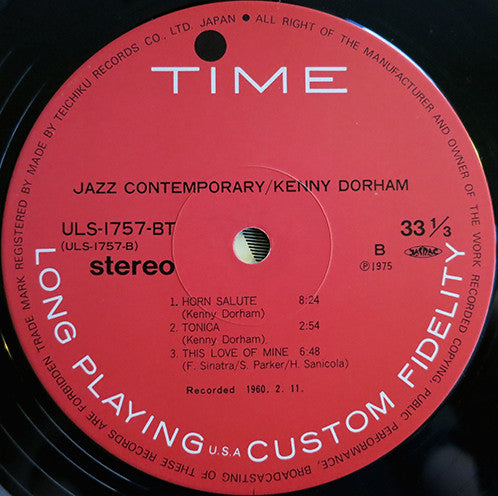 Kenny Dorham : Jazz Contemporary (LP, Album, RE)