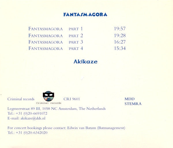 Akikaze : Fantasmagora (CD, Album)