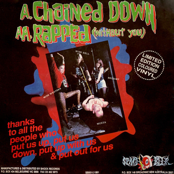 Killer Bimbos : Chained Down / Rapped (Without You) (7", Single, Ltd, Red)