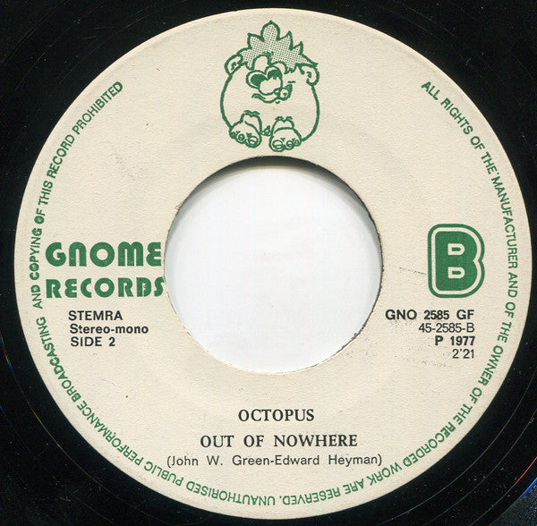Octopus (5) : Cry (If Your Sweetheart Sends A Letter) (7", Single)