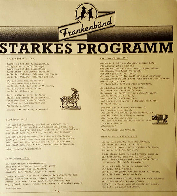 Frankenbänd : Starkes Programm (LP, Album)