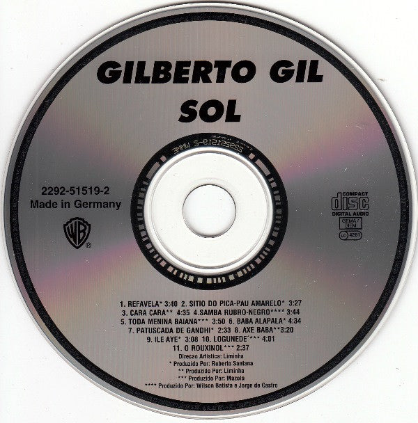 Gilberto Gil : Re Sol Vida (Sol) (CD, Comp)