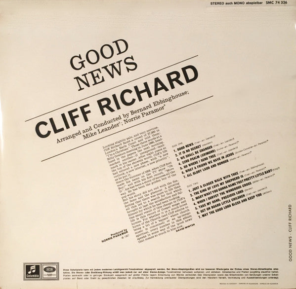 Cliff Richard : Good News (LP, Album)