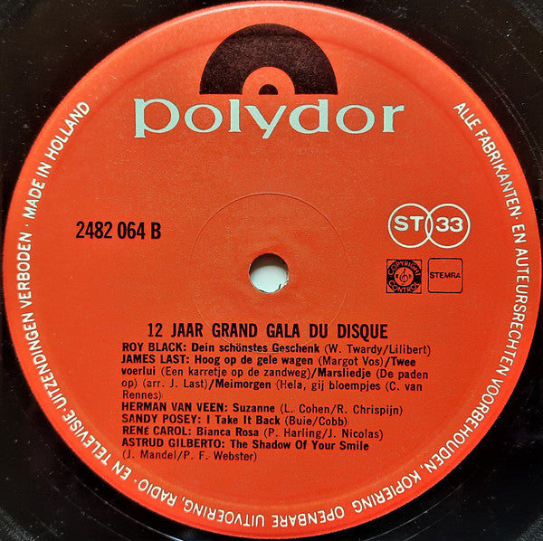 Various , Presentatie: Willem Duys : 12 Jaar Grand Gala Du Disque (LP, Comp)