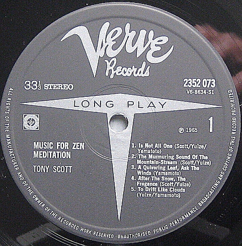 Tony Scott (2) : Music For Zen Meditation And Other Joys (LP, Album)