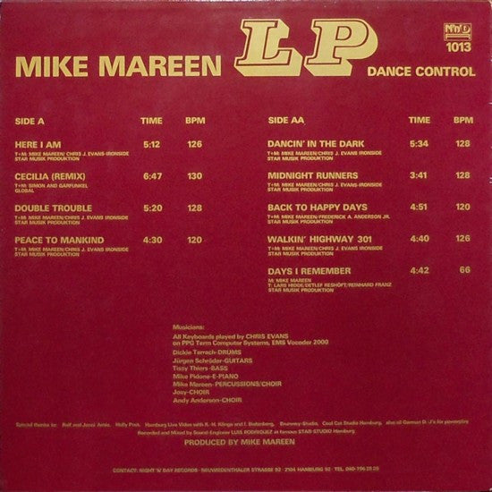 Mike Mareen : LP Dance Control (LP, Album)