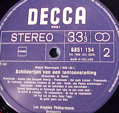 Modest Mussorgsky / Vladimir Ashkenazy, Zubin Mehta, Los Angeles Philharmonic Orchestra : Two Complete Performances Of Pictures At An Exhibition (LP, RE)