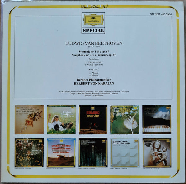Ludwig van Beethoven, Berliner Philharmoniker, Herbert von Karajan : Symphonie Nr. 5 (LP, RE)