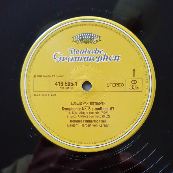 Ludwig van Beethoven, Berliner Philharmoniker, Herbert von Karajan : Symphonie Nr. 5 (LP, RE)