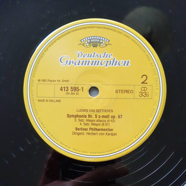 Ludwig van Beethoven, Berliner Philharmoniker, Herbert von Karajan : Symphonie Nr. 5 (LP, RE)