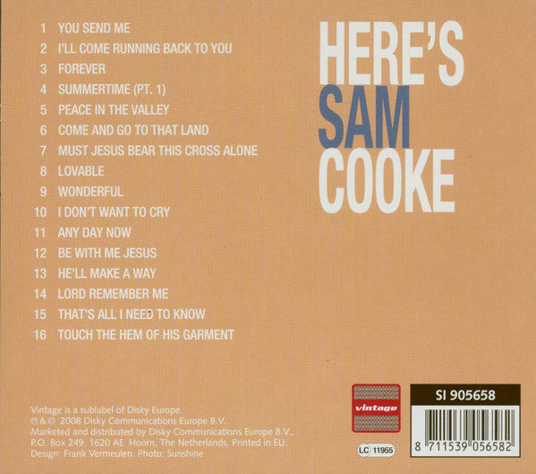Sam Cooke : Here's Sam Cooke (CD, Album, Comp)
