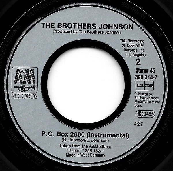 Brothers Johnson : Kick It To The Curb (7", Single)