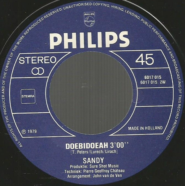 Sandy (8) : Rikki Ding Rikki Dong (7", Single)